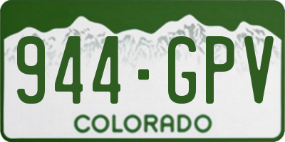 CO license plate 944GPV