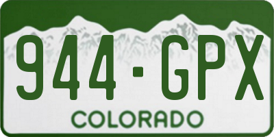 CO license plate 944GPX