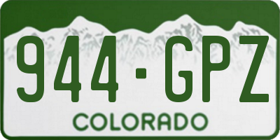 CO license plate 944GPZ