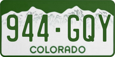 CO license plate 944GQY