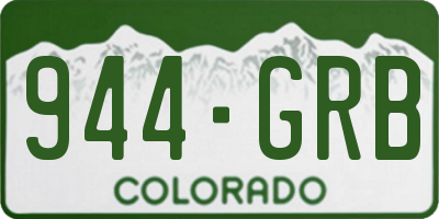 CO license plate 944GRB