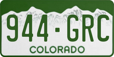 CO license plate 944GRC