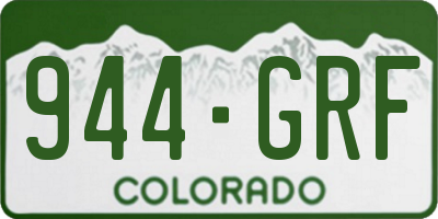 CO license plate 944GRF