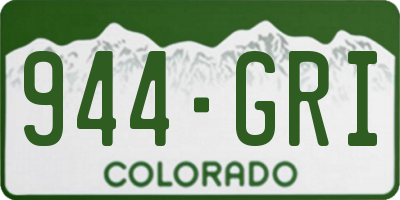 CO license plate 944GRI