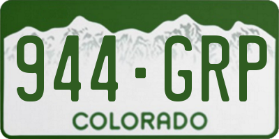 CO license plate 944GRP