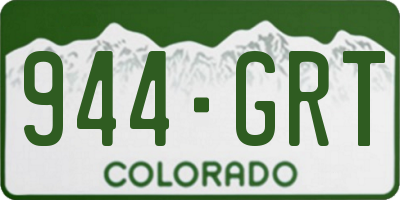 CO license plate 944GRT