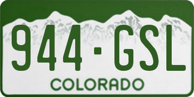 CO license plate 944GSL