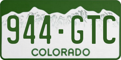 CO license plate 944GTC