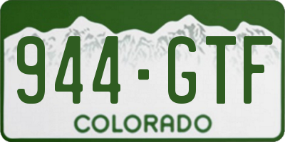 CO license plate 944GTF