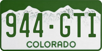 CO license plate 944GTI