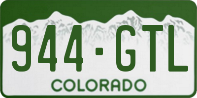 CO license plate 944GTL