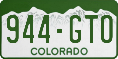 CO license plate 944GTO