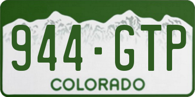 CO license plate 944GTP