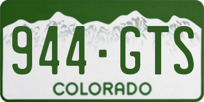 CO license plate 944GTS