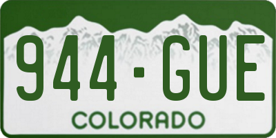 CO license plate 944GUE