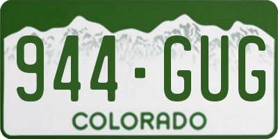 CO license plate 944GUG