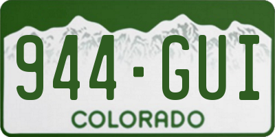 CO license plate 944GUI