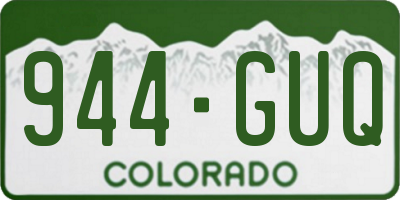 CO license plate 944GUQ