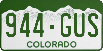CO license plate 944GUS