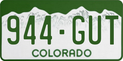 CO license plate 944GUT