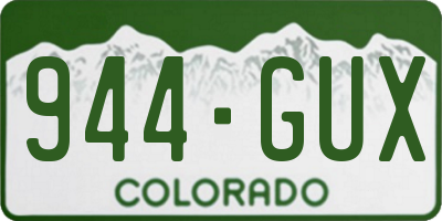 CO license plate 944GUX