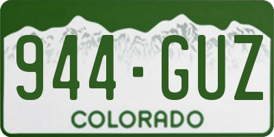 CO license plate 944GUZ