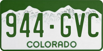 CO license plate 944GVC