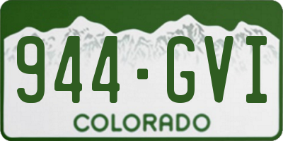 CO license plate 944GVI