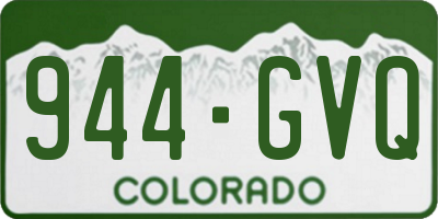 CO license plate 944GVQ