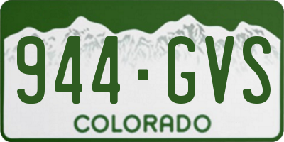 CO license plate 944GVS