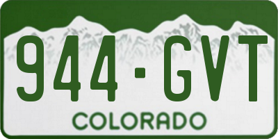 CO license plate 944GVT