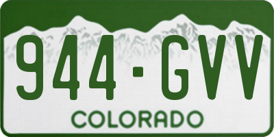 CO license plate 944GVV