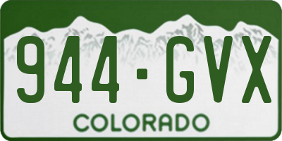 CO license plate 944GVX