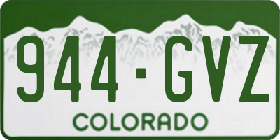 CO license plate 944GVZ