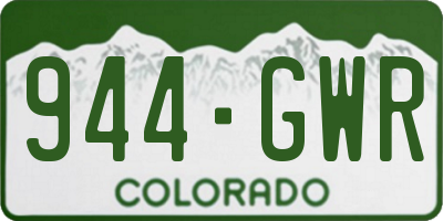 CO license plate 944GWR