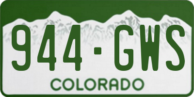 CO license plate 944GWS