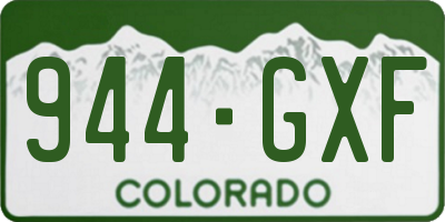 CO license plate 944GXF