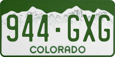 CO license plate 944GXG