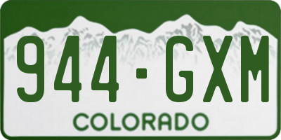 CO license plate 944GXM