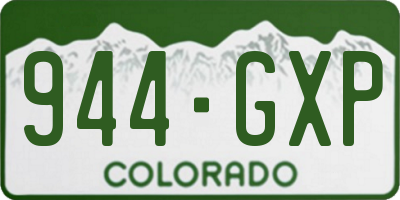 CO license plate 944GXP