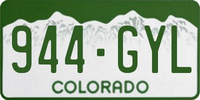 CO license plate 944GYL