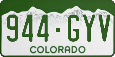 CO license plate 944GYV