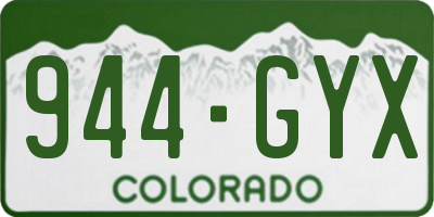 CO license plate 944GYX