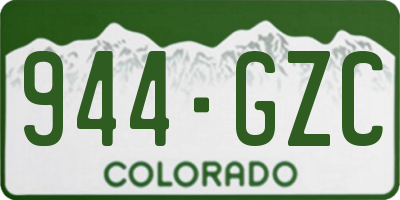 CO license plate 944GZC