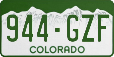 CO license plate 944GZF