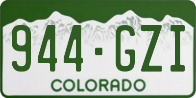 CO license plate 944GZI