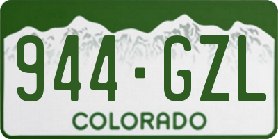 CO license plate 944GZL