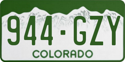 CO license plate 944GZY
