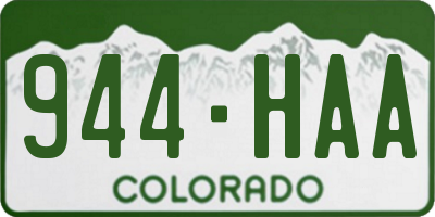 CO license plate 944HAA