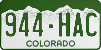 CO license plate 944HAC